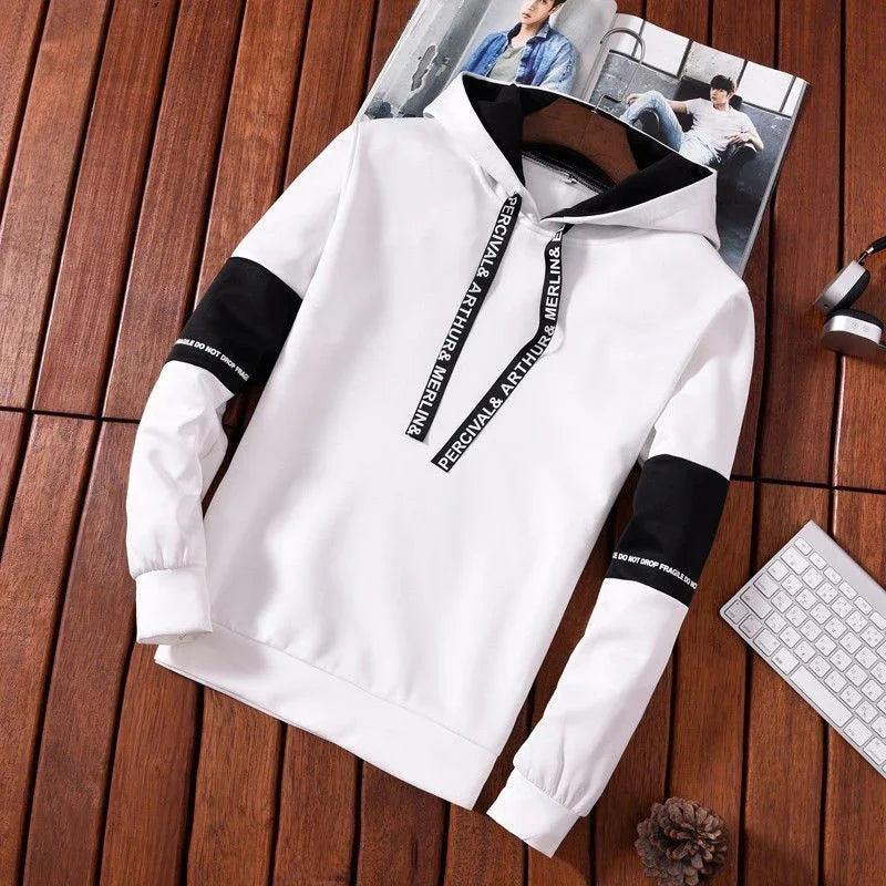 Men's Long Sleeve Casual Printed Hoodie