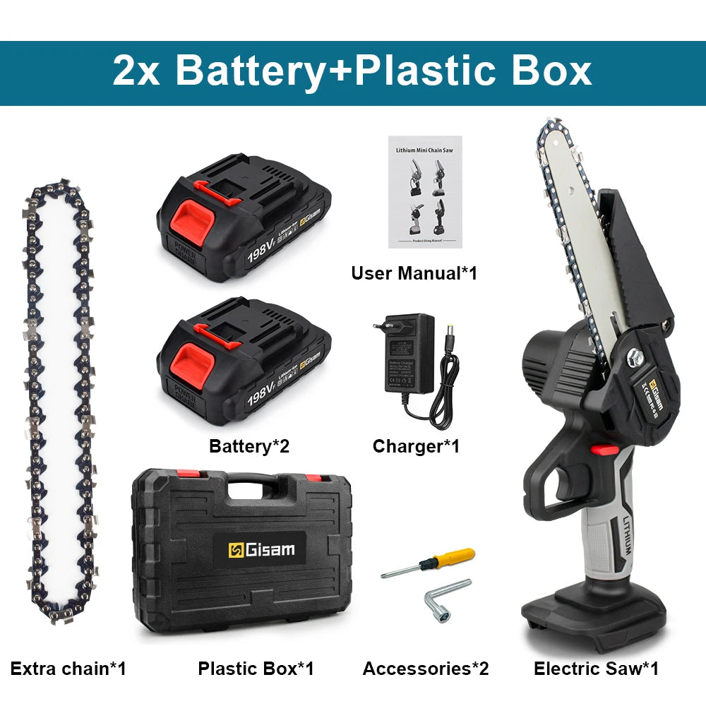 6-Inch Mini Electric Chain Saw