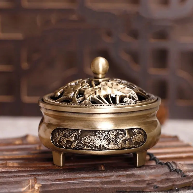 Pure Copper Antique Three-Legged Aromatherapy Stove
