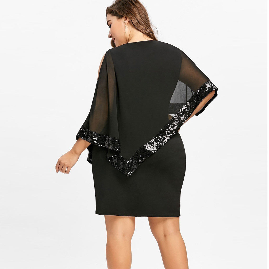 Elegant Sequined Plus Size Dresses