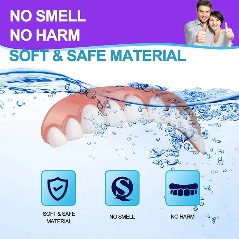 Dentures Face Makeup Teeth Stickers – Realistic Orthodontic Simulation