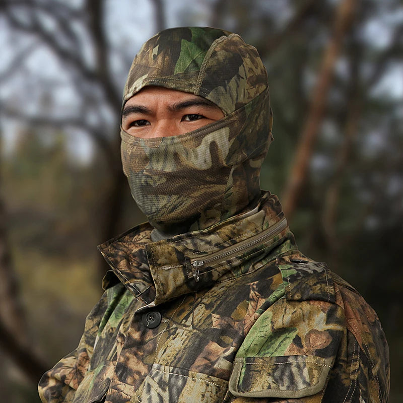 Balaclava Camouflage Full Face Mask – Multicam Neck Gaiter for Hunting, Cycling, and Wargames