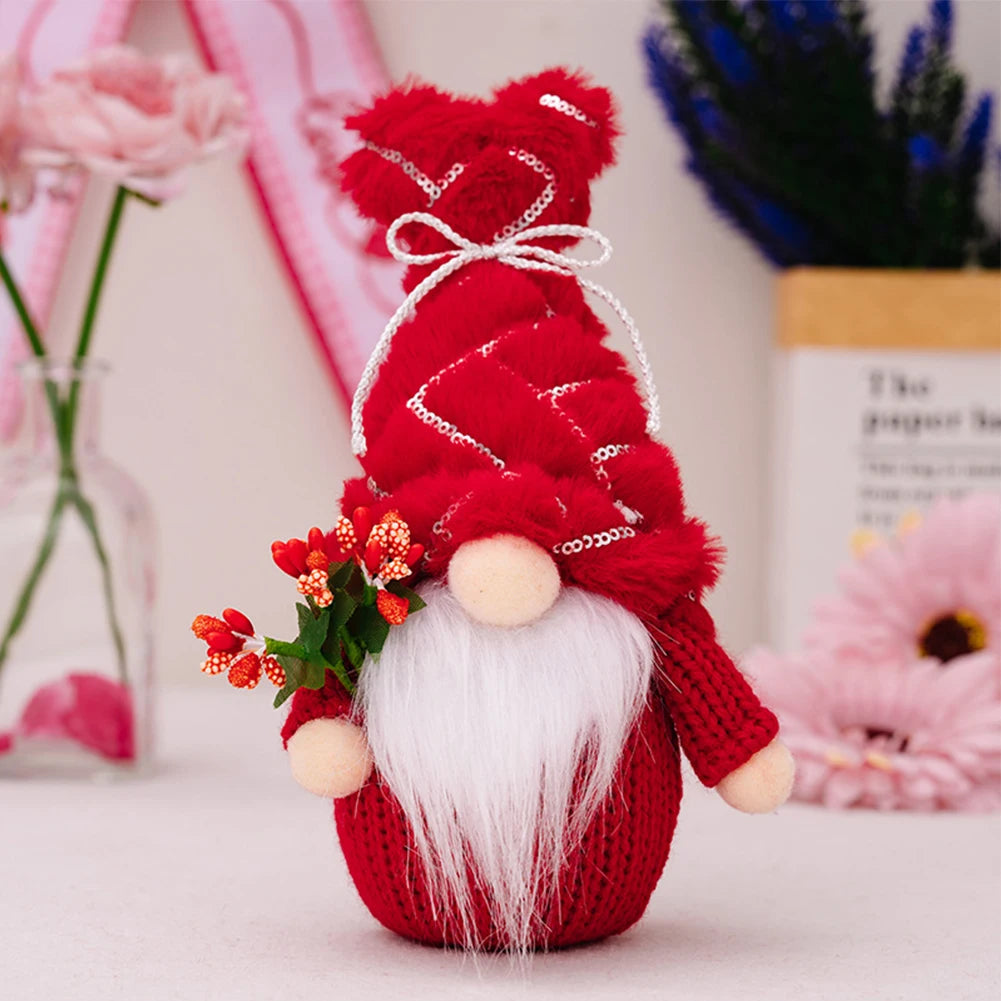 Valentine's Day Gnomes with Sequins Hat
