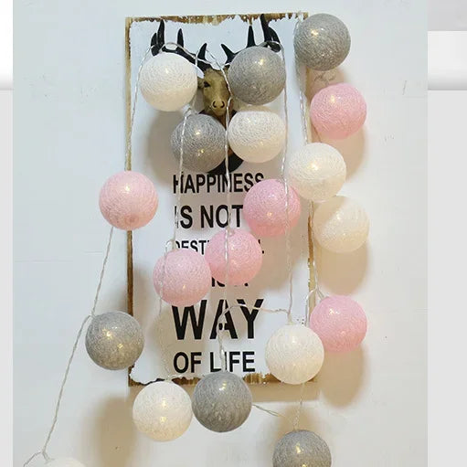 3M 20 LED Cotton Garland Balls Lights