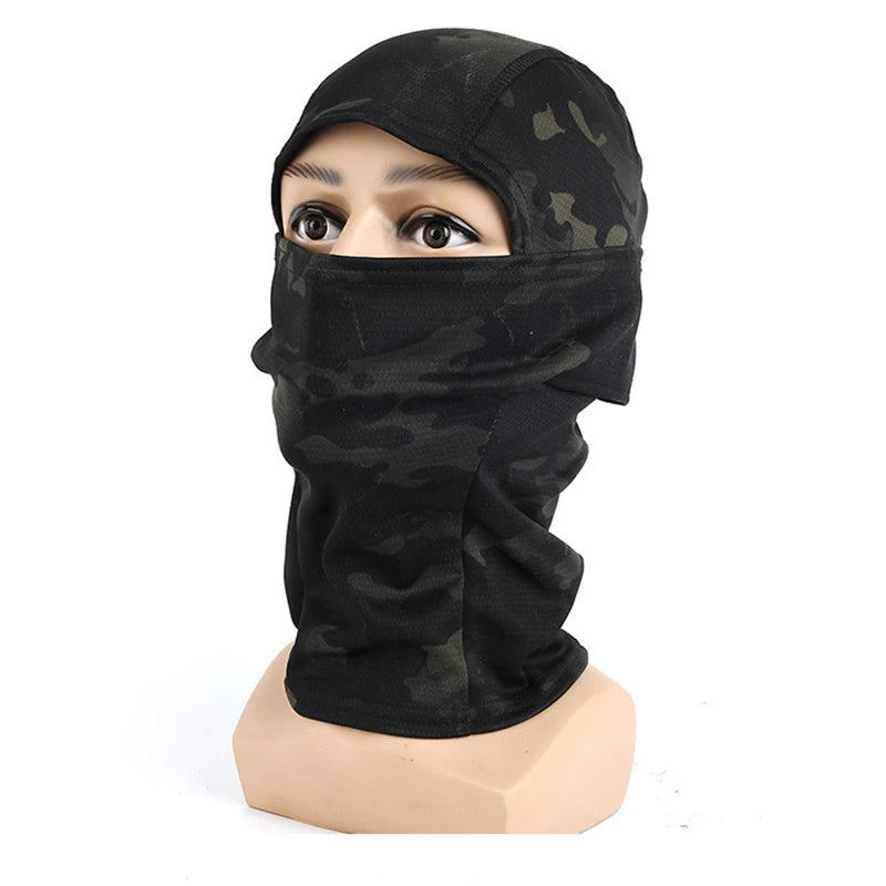 Balaclava Camouflage Full Face Mask – Multicam Neck Gaiter for Hunting, Cycling, and Wargames