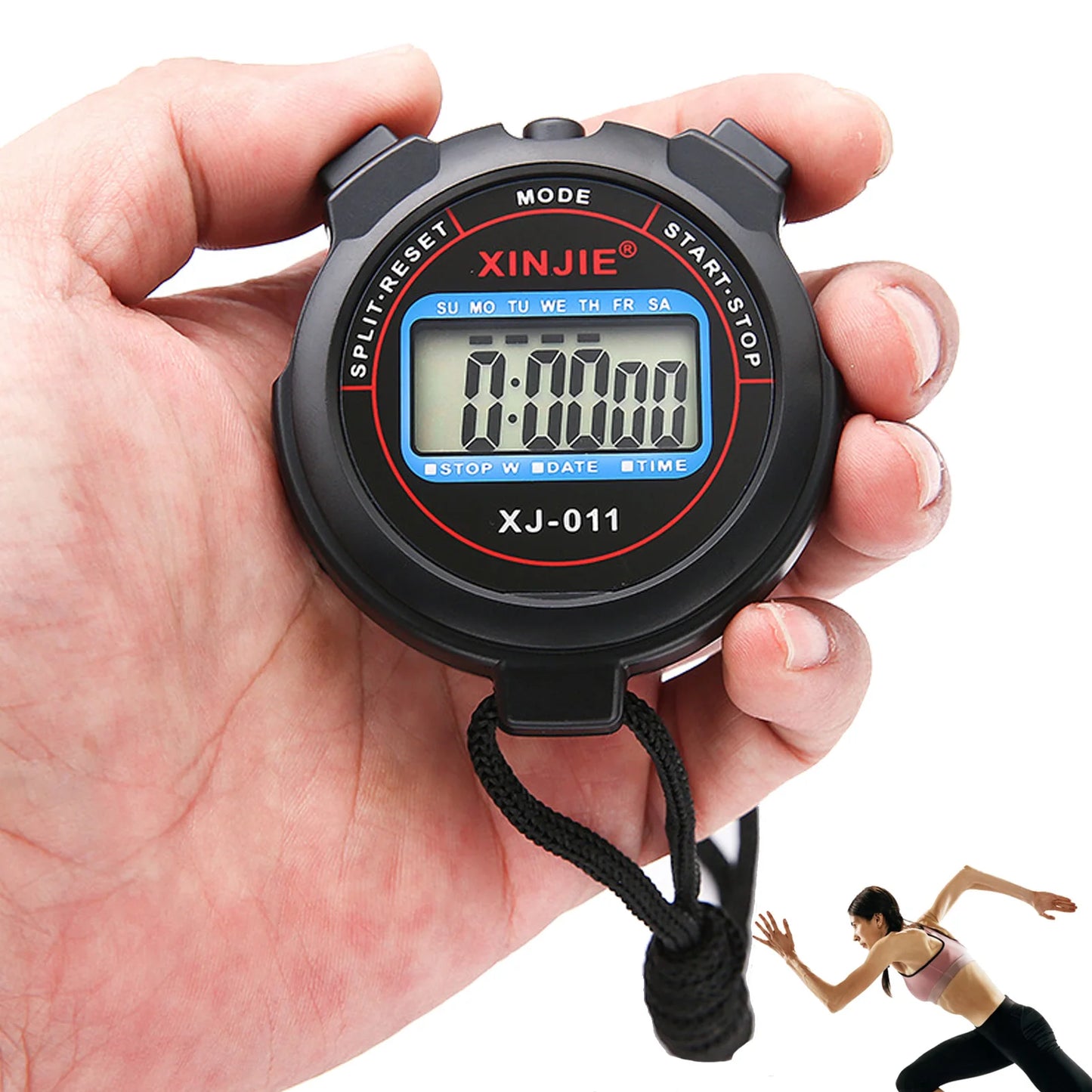 Portable Waterproof Sports Stopwatch Timer