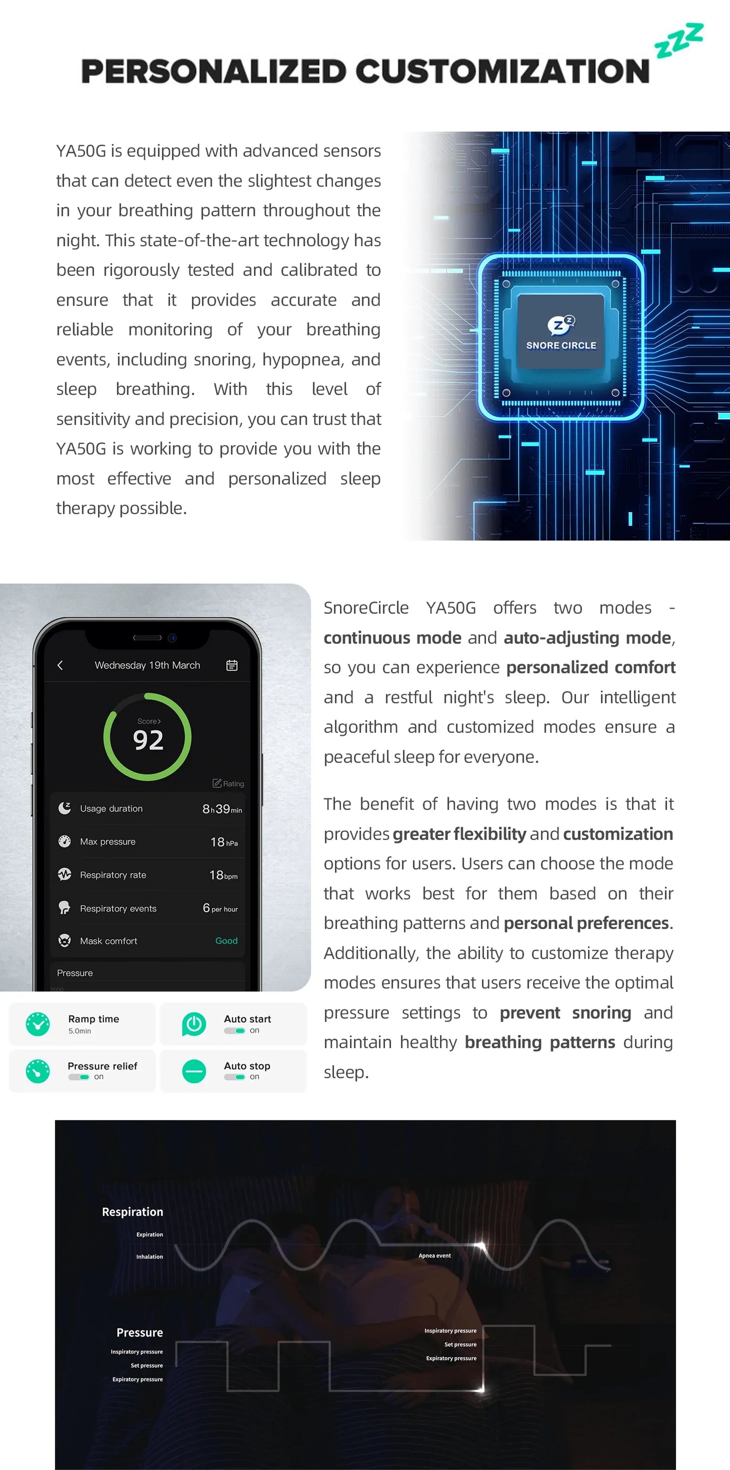Mini Bluetooth CPAP anti-snoring device
