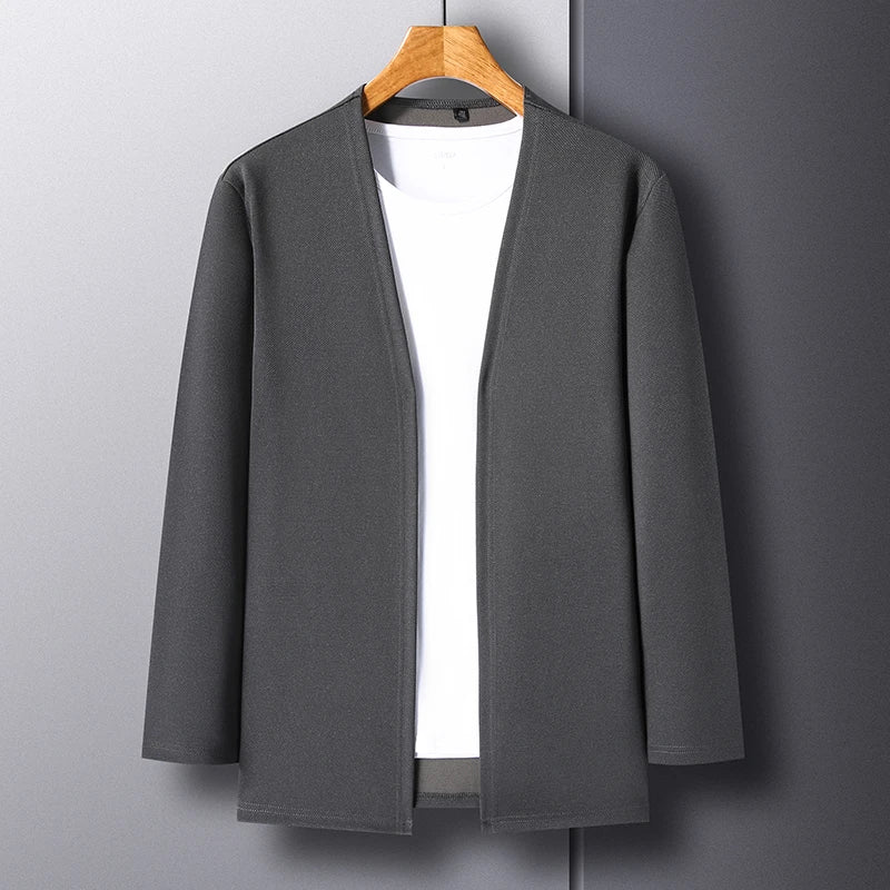 Men's Long Sleeved Cardigan Jacket