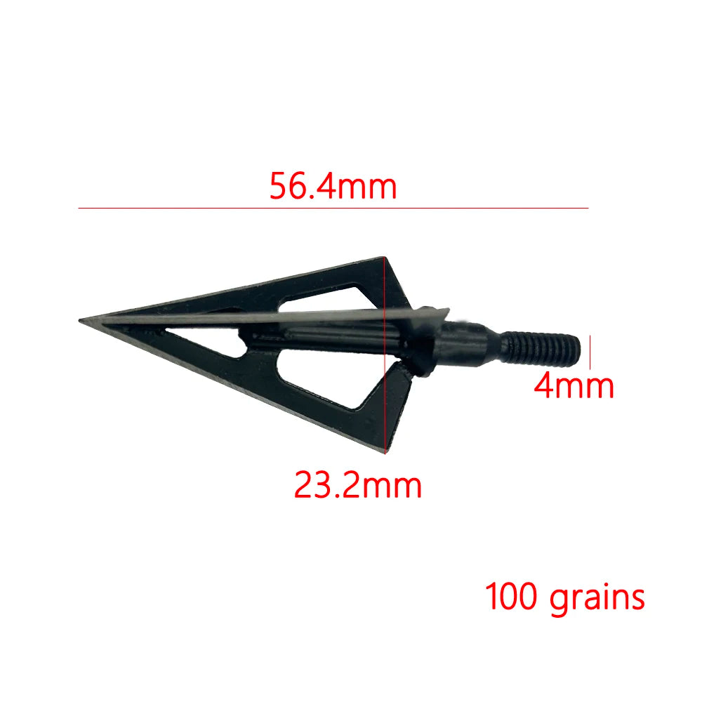3pcs Arrow Broadheads – 100gn-160gn Tips for Compound, Recurve Bow & Crossbow Hunting
