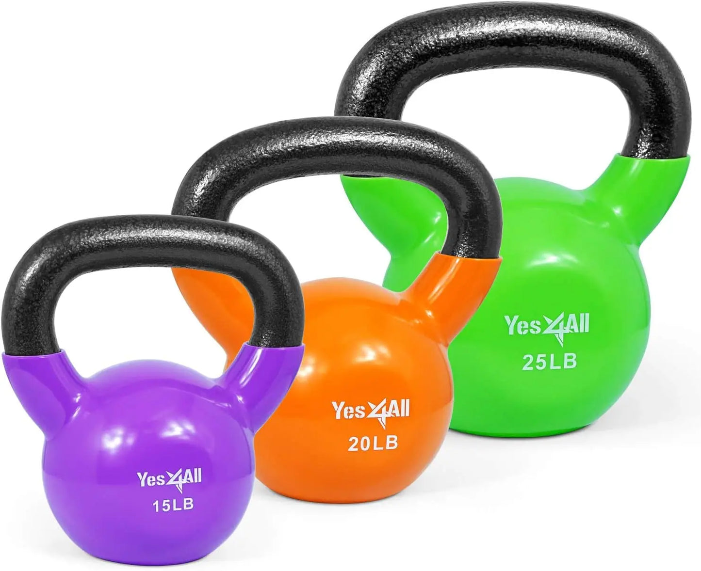 Vinyl Coated Kettlebell Set