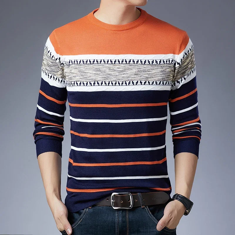Men's Long-Sleeved Pullover Sweater