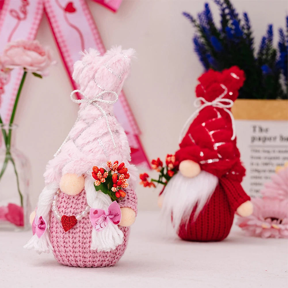 Valentine's Day Gnomes with Sequins Hat