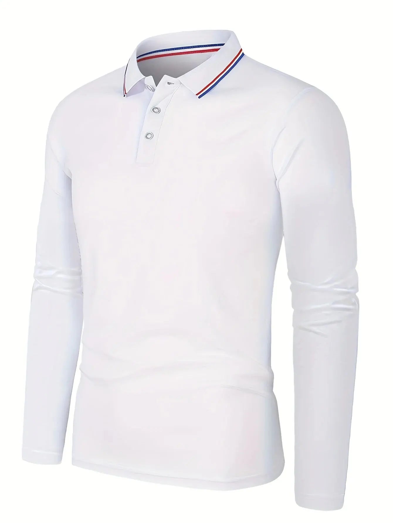 Men's Casual Long Sleeve Polo Shirt