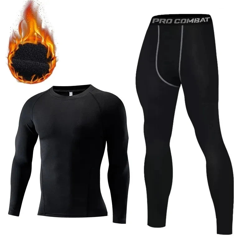 Winter Thermal Underwear for Men – Warm Base Layer Long Johns & Fitness Leggings