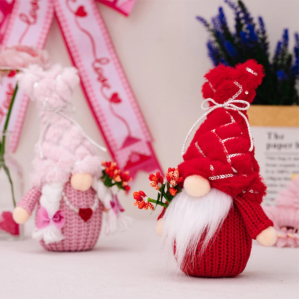 Valentine's Day Gnomes with Sequins Hat