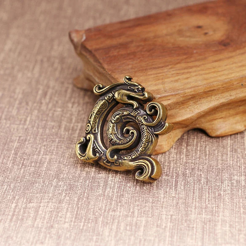 Copper Chinese Dragon Incense Holder