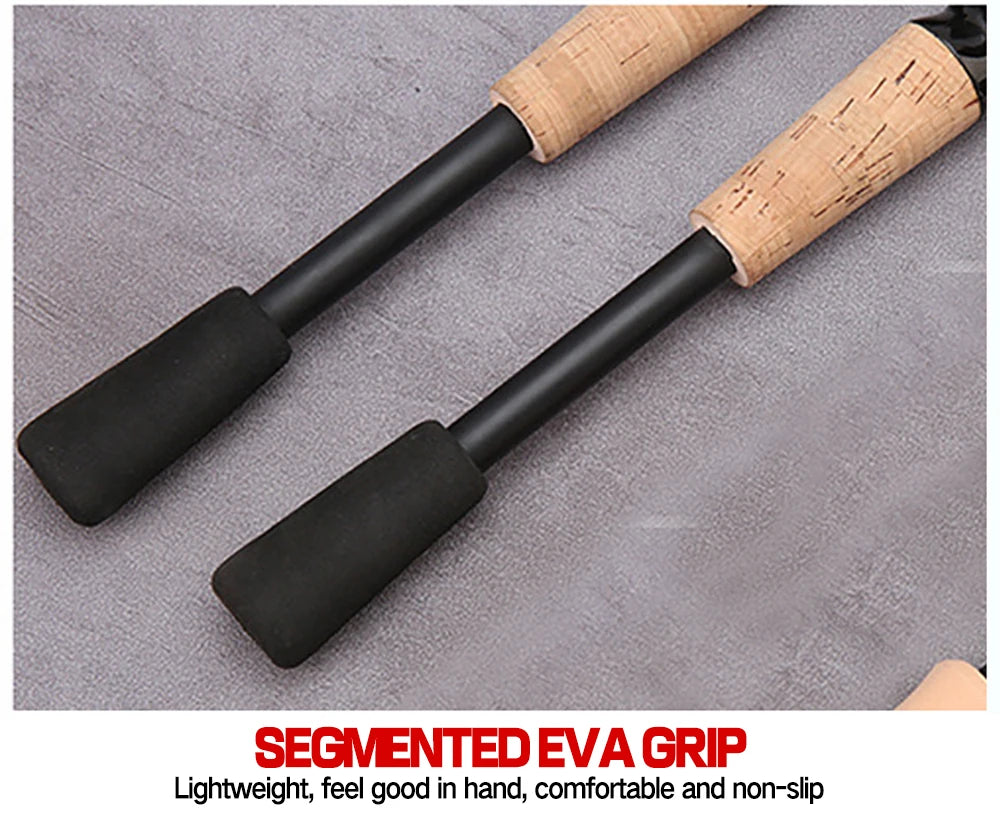 Baitcasting Lure Fishing Rod – Lightweight Telescopic Design with Wooden Handle