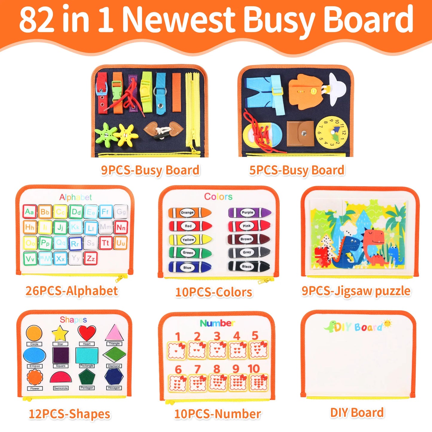Parish Toys Busy Board – Early Educational Toy for Toddlers