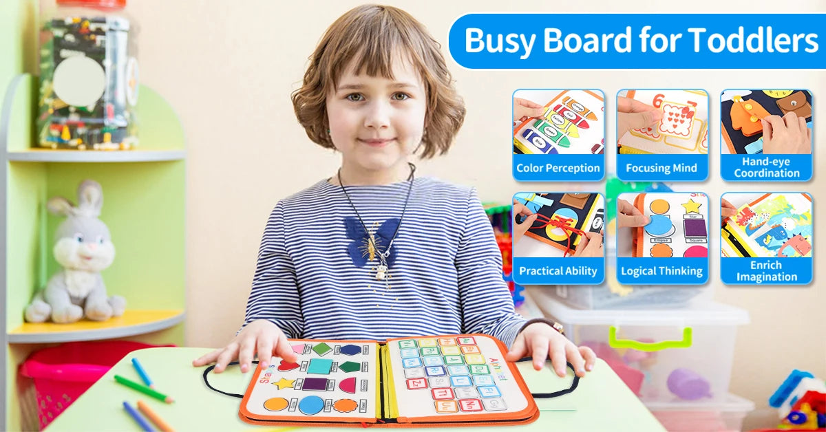 Parish Toys Busy Board – Early Educational Toy for Toddlers