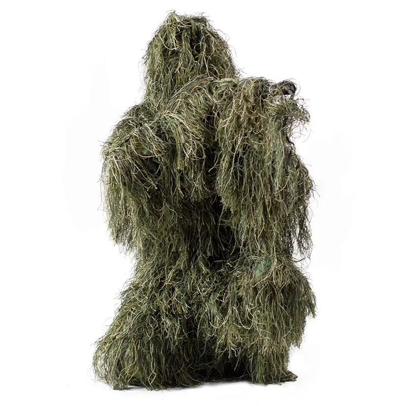 Camouflage 3D Withered Grass Ghillie Suit – 5-Piece Hunting Suit Set