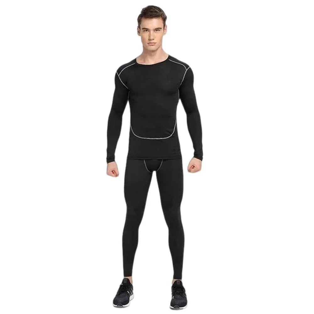 Winter Thermal Underwear for Men – Warm Base Layer Long Johns & Fitness Leggings
