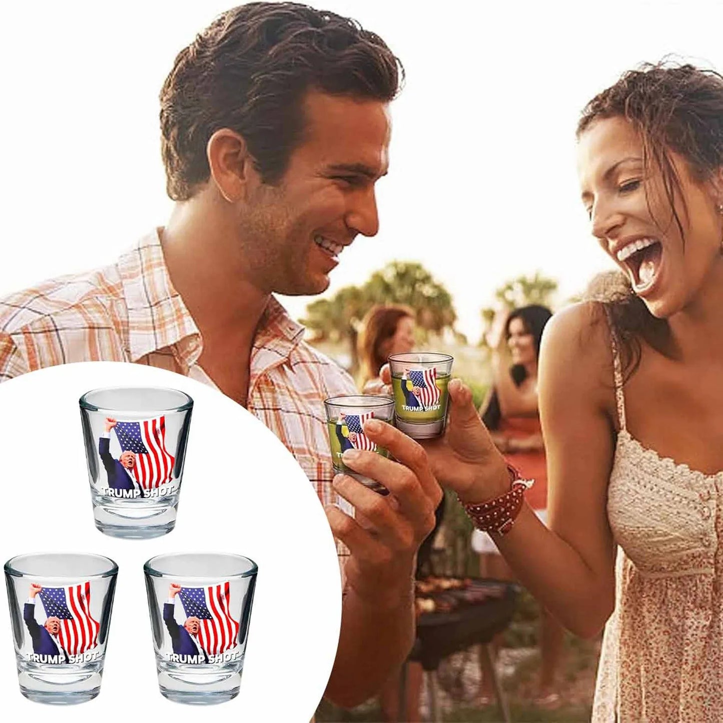 2024 Presidential Election Trump shot glass