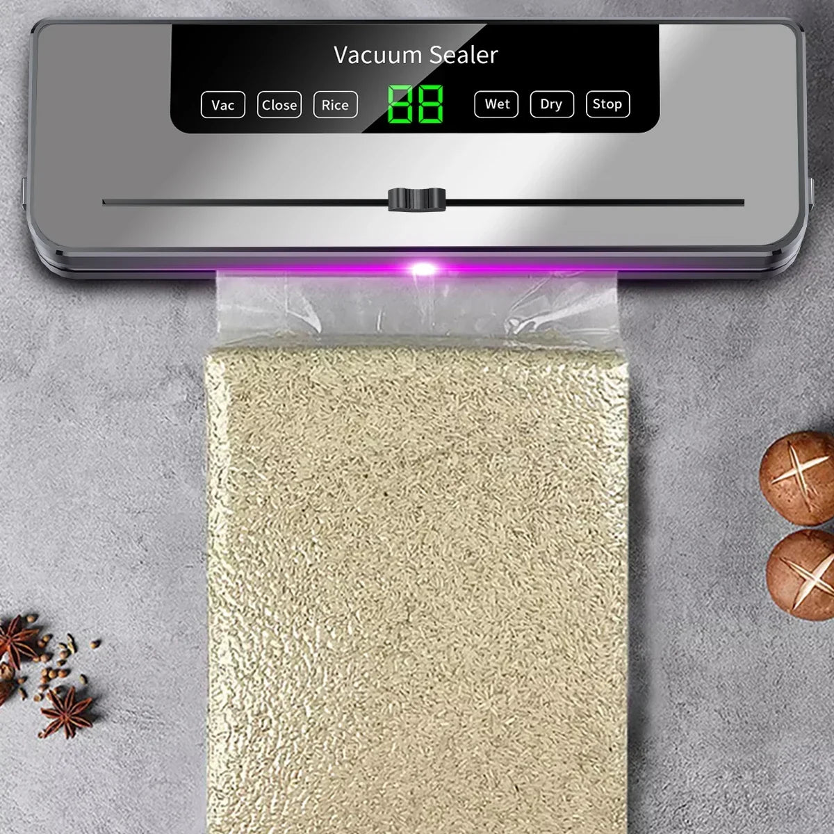 Electric Vacuum Sealer Built-in Cutter