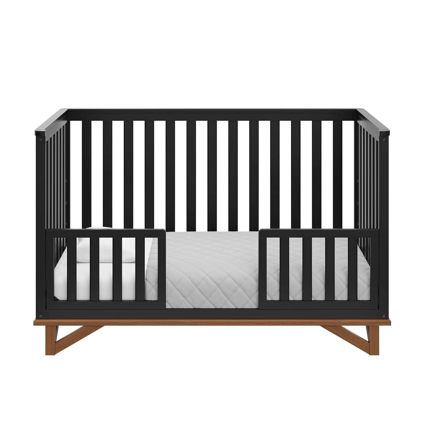 5-in-1 Convertible Crib (Black with Vintage Driftwood)