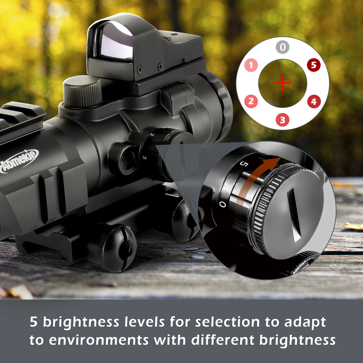 4X32 Tactical Red & Green Illuminated Scope with Mini Red/Green Dot Sight – Versatile Optic for Hunting & Shooting