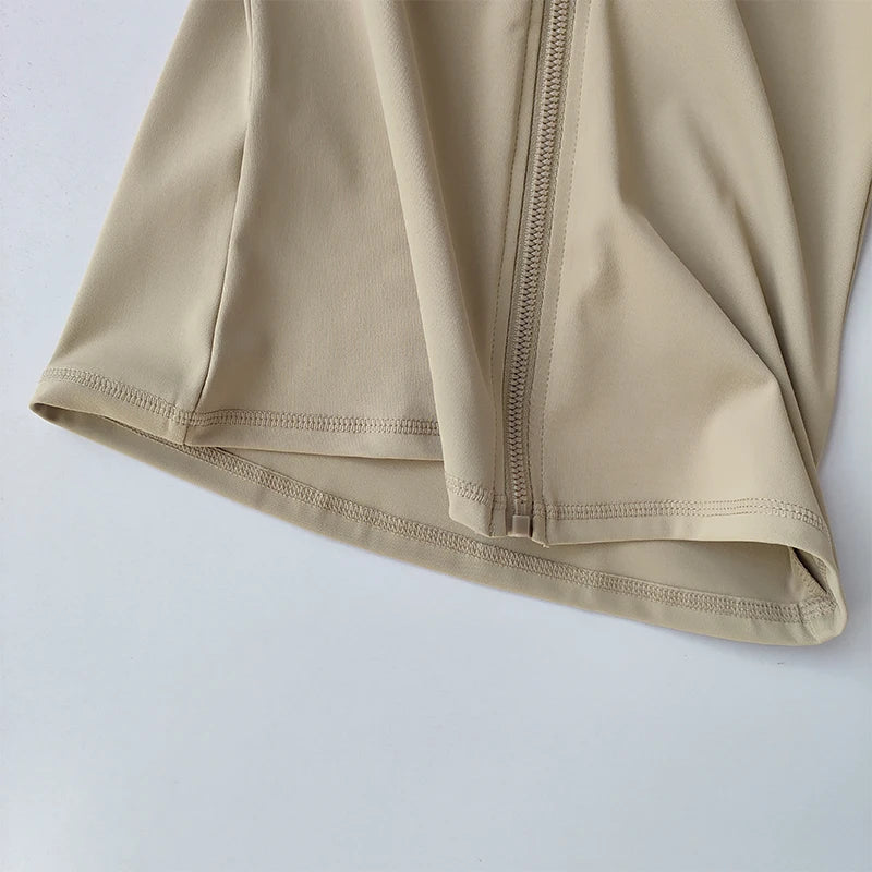 Yoga Suit Women's High-end Standing Collar Long-Sleeved Sports Jacket