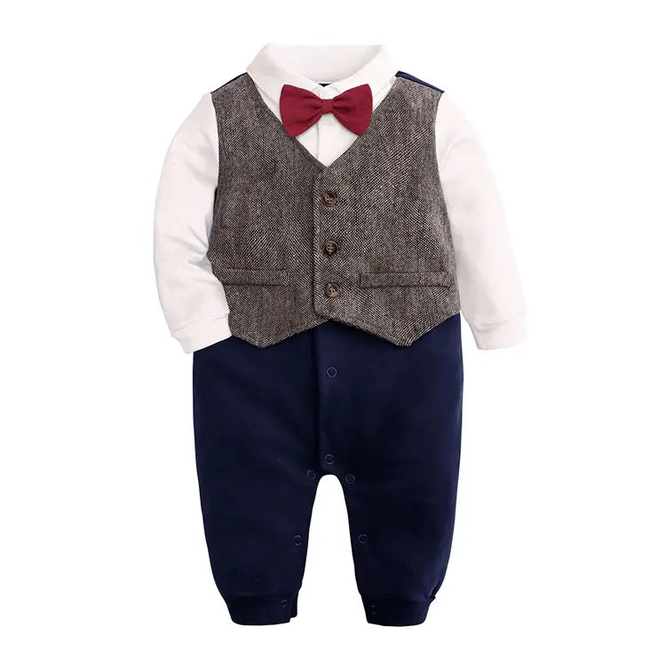 Gentleman Newborn Baby Clothes Boys Rompers