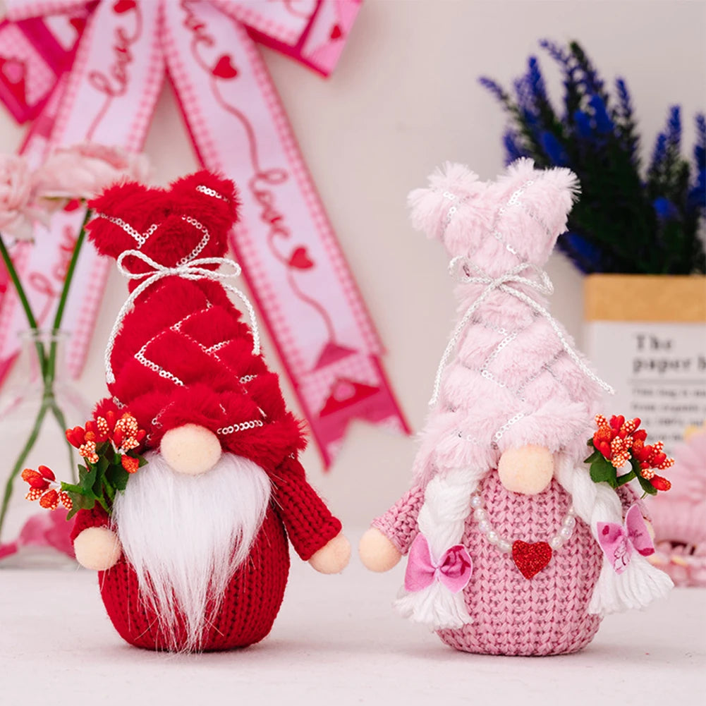 Valentine's Day Gnomes with Sequins Hat