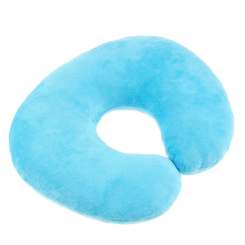 Cartoon Plush U-Shaped Pillow for Travel and Napping