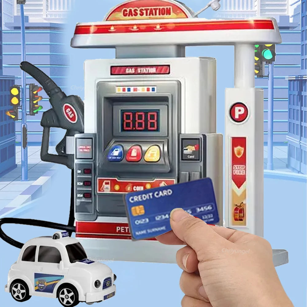 Gas Station Toy Set for Kids