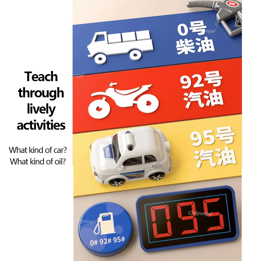 Gas Station Toy Set for Kids