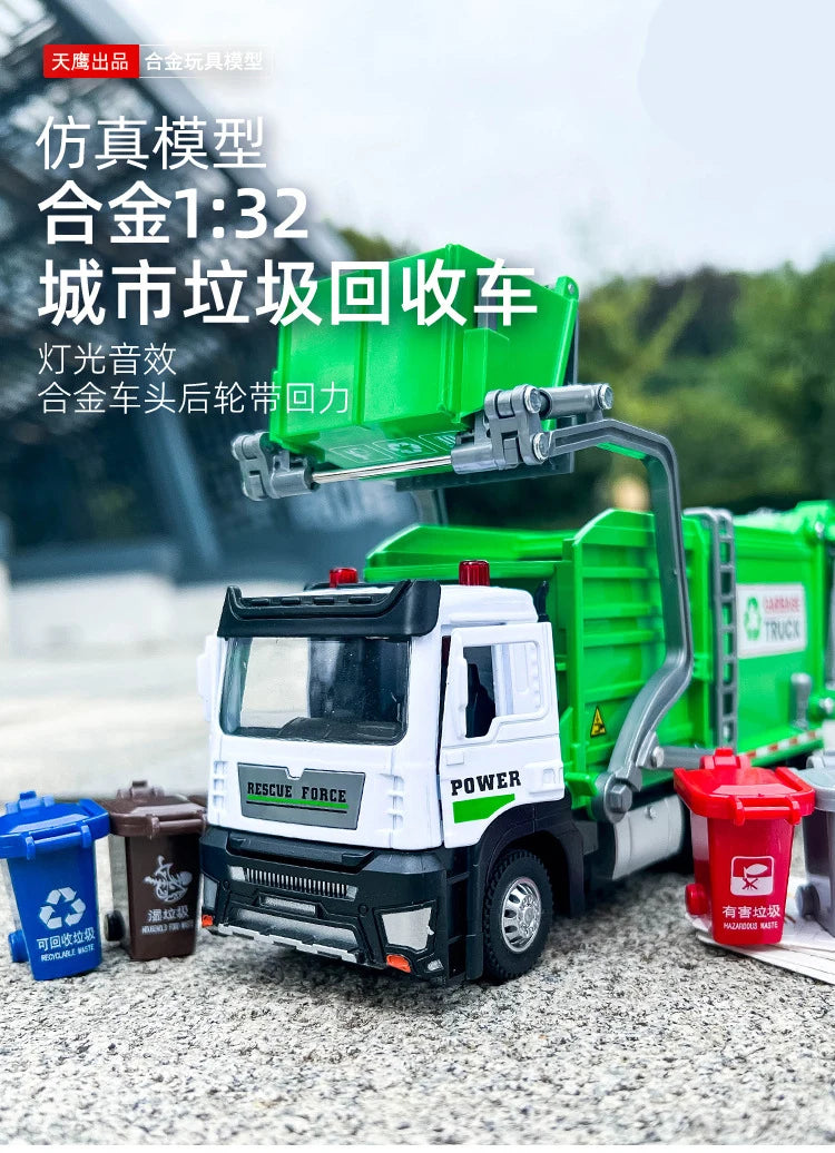 1/32 Garbage Collection City Garbage Vehicle Car Model