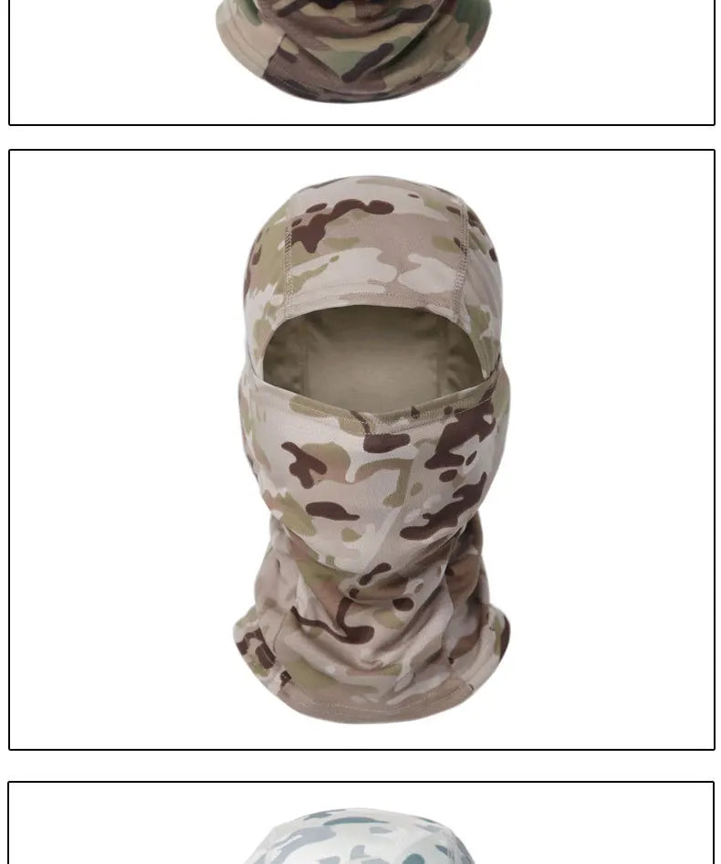 Balaclava Camouflage Full Face Mask – Multicam Neck Gaiter for Hunting, Cycling, and Wargames