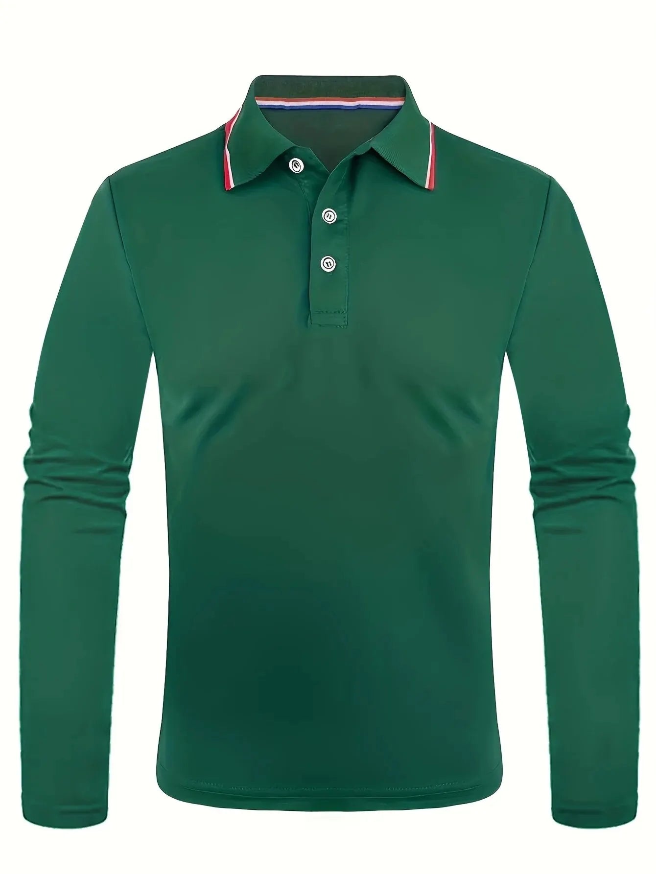 Men's Casual Long Sleeve Polo Shirt