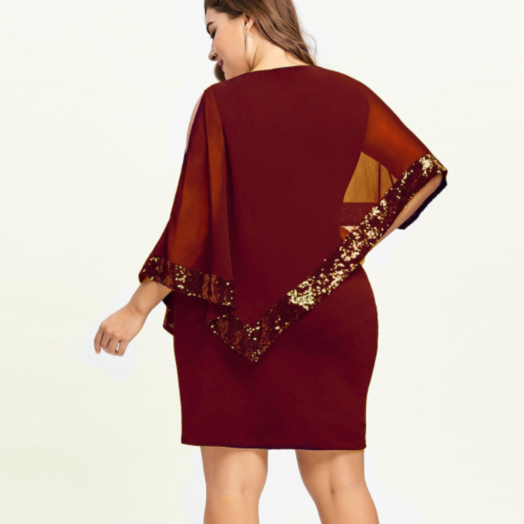Elegant Sequined Plus Size Dresses