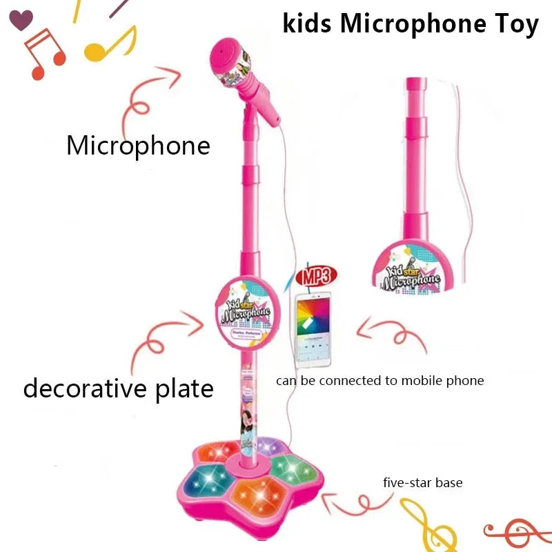 Kids Microphone with Stand Karaoke Toy