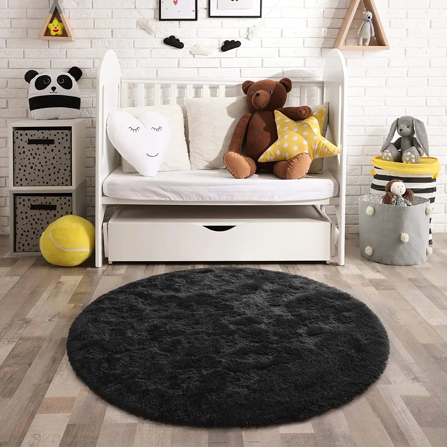 Round Thick Carpet for Living Room