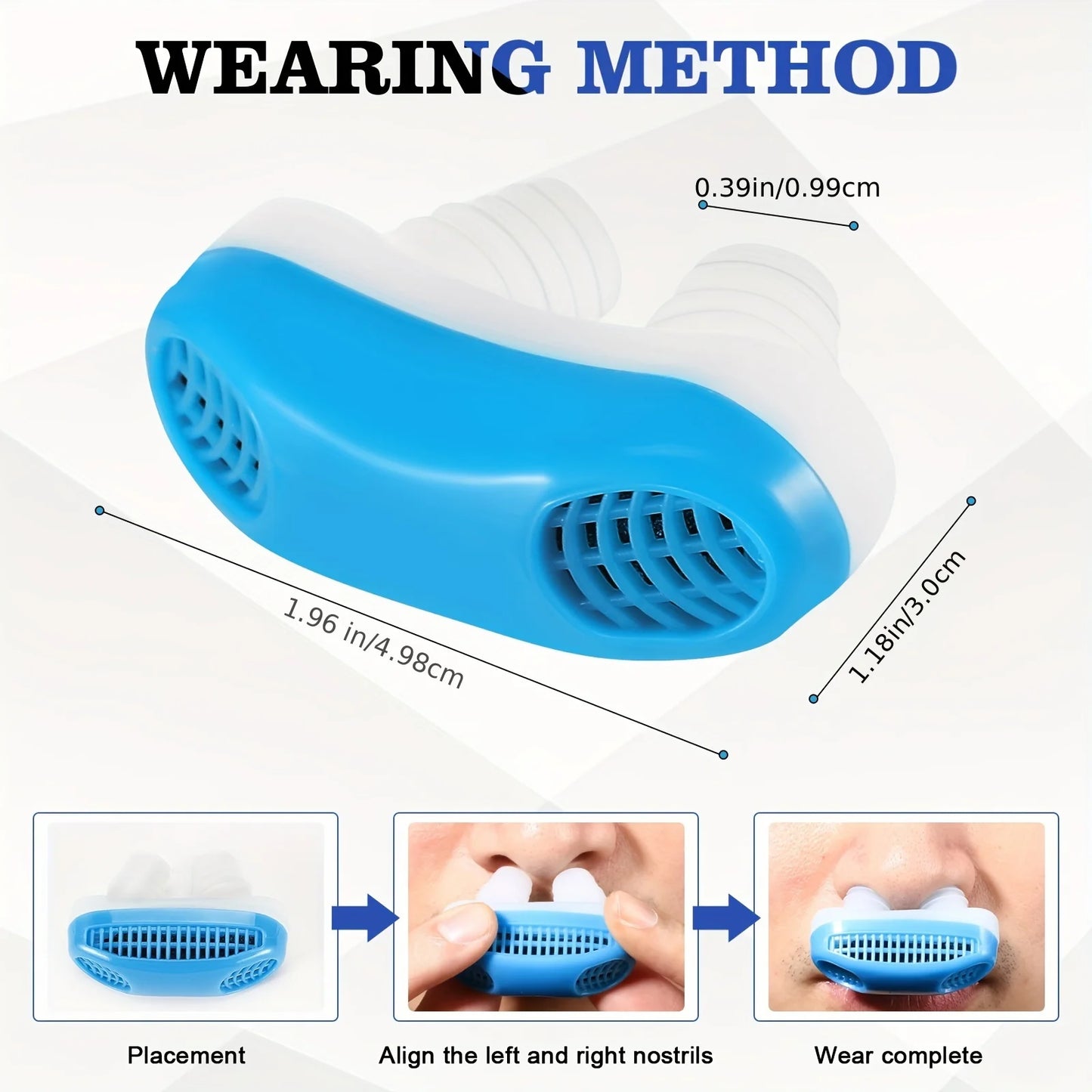 Nose Air Purifier Nasal Vents Plugs Clip Stop Snoring Sleep Aid
