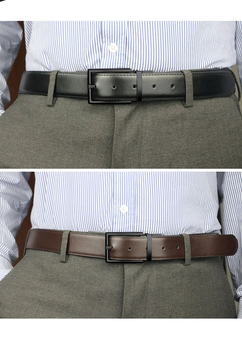 Men’s Reversible Leather Dress Belt