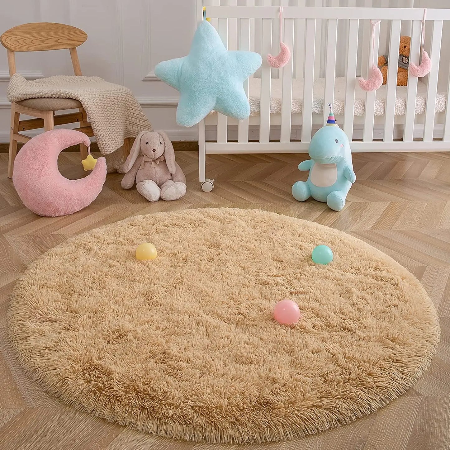 Round Thick Carpet for Living Room