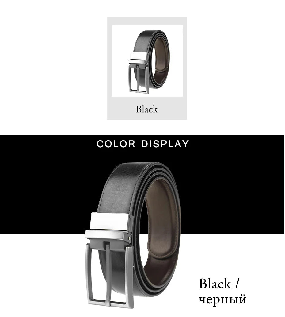 Men’s Reversible Leather Dress Belt