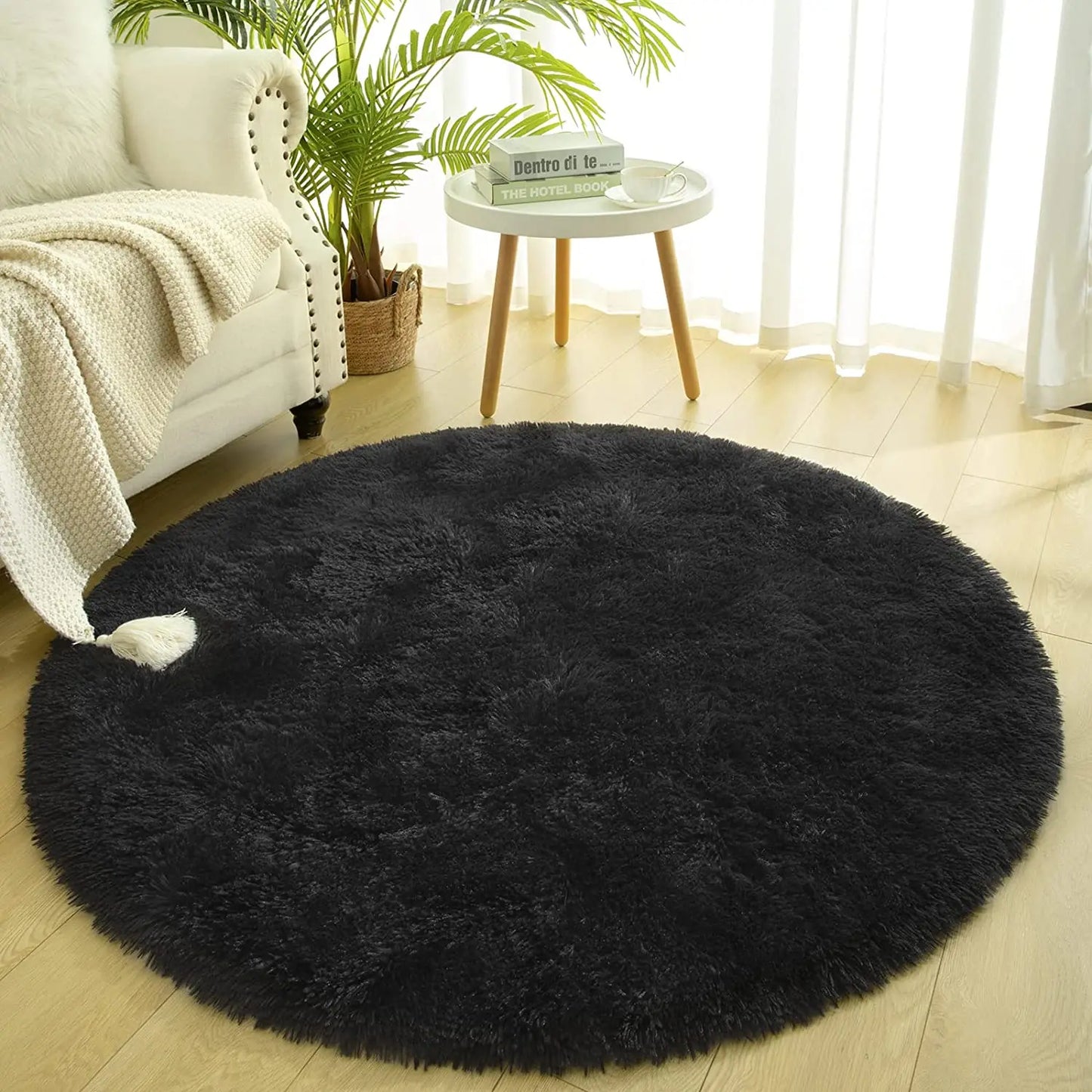 Round Thick Carpet for Living Room