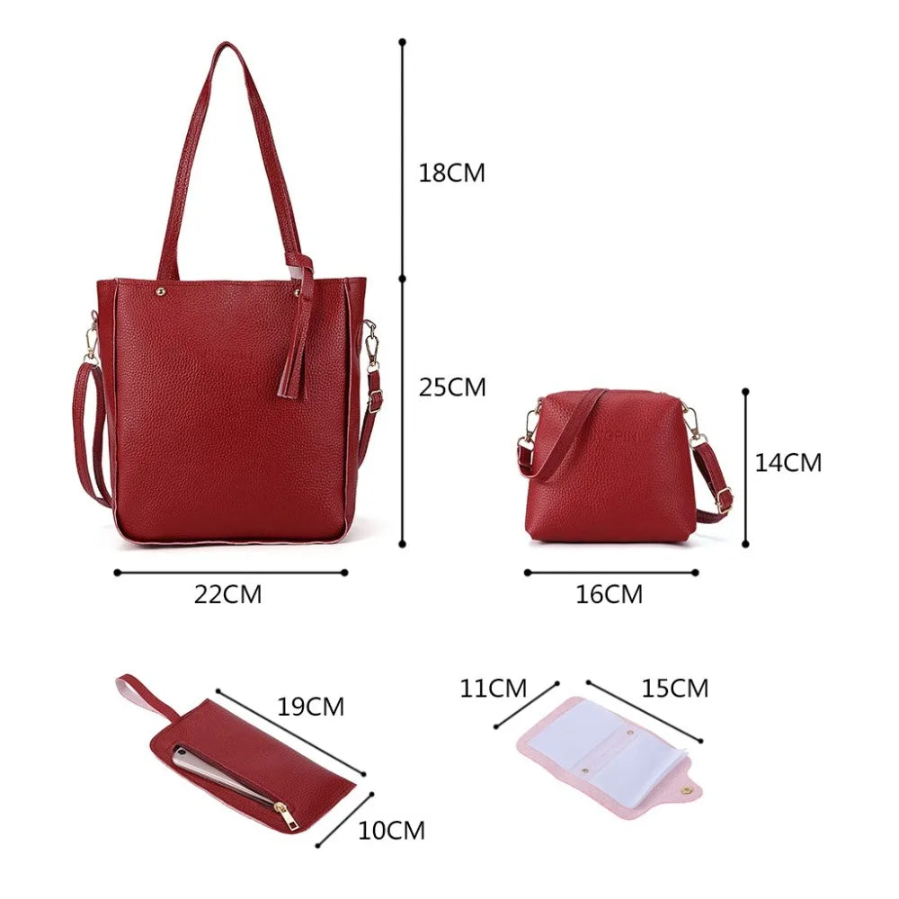 4pcs Woman Bag Set