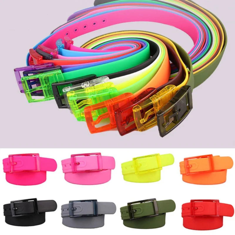 Colorful Unisex Rubber Golf Belt