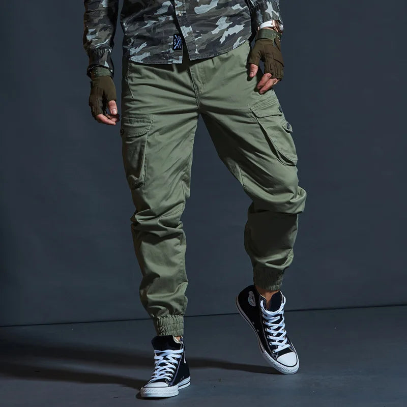High-Quality Khaki Casual Pants for Men – Tactical Joggers, Camouflage Cargo Pants, and Work Wear Trousers