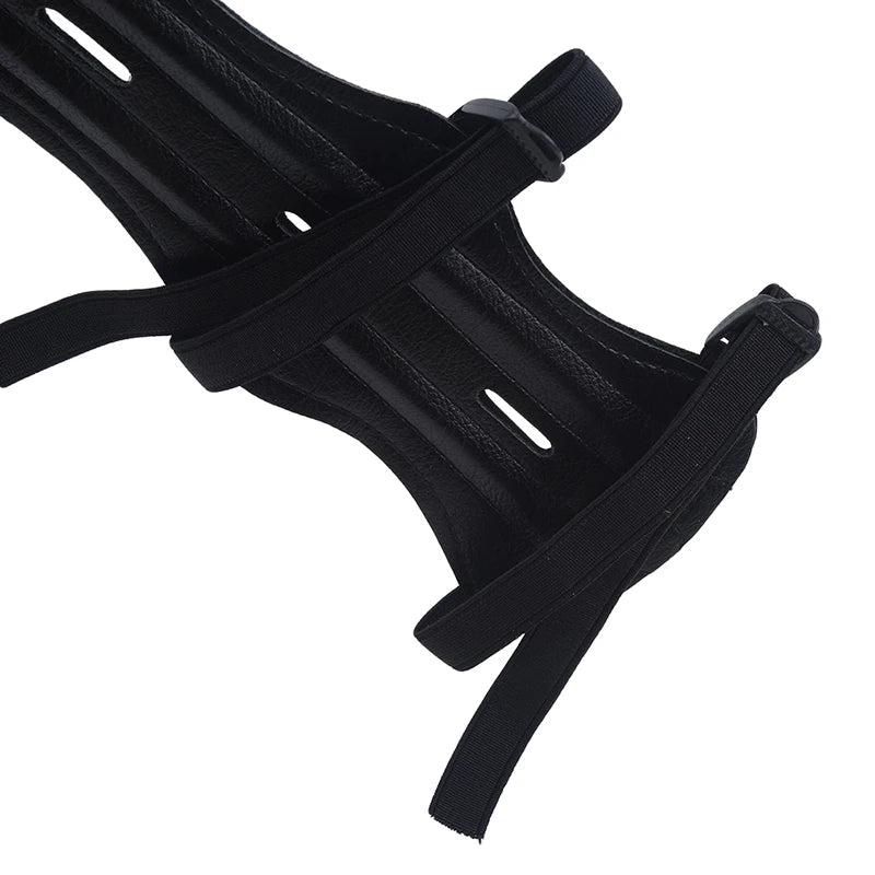 Leather Archery Arm Guard Protector – Adjustable Forearm Protection for Bow & Arrow Hunting and Training